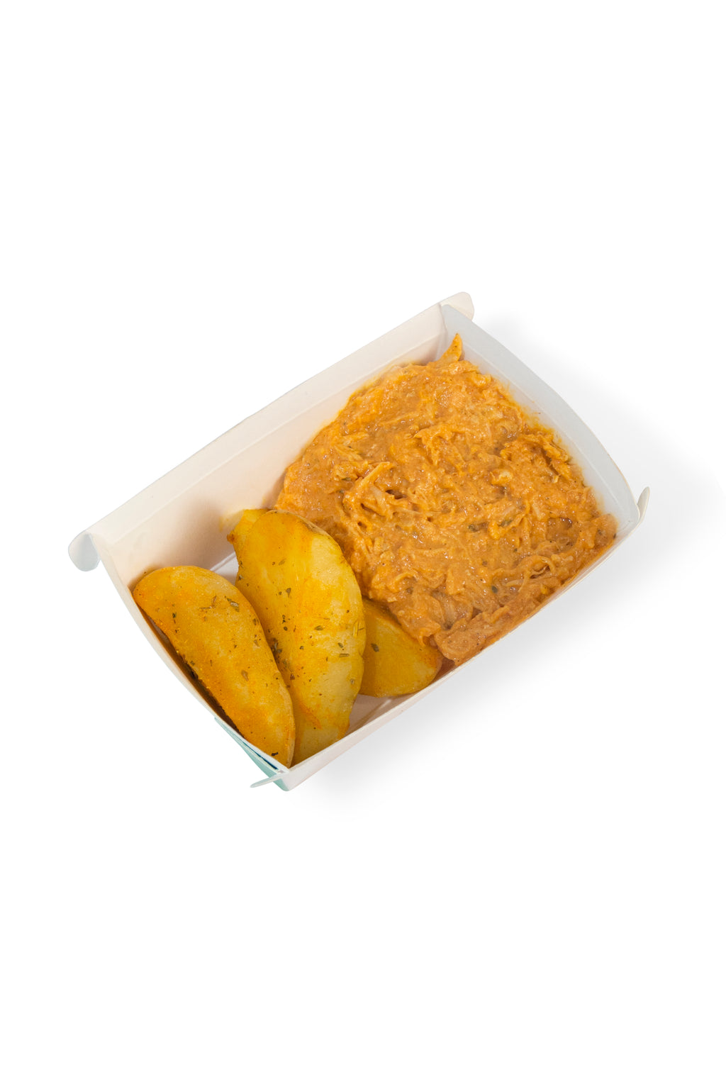 Frango cremoso light, batata inglesa rústica