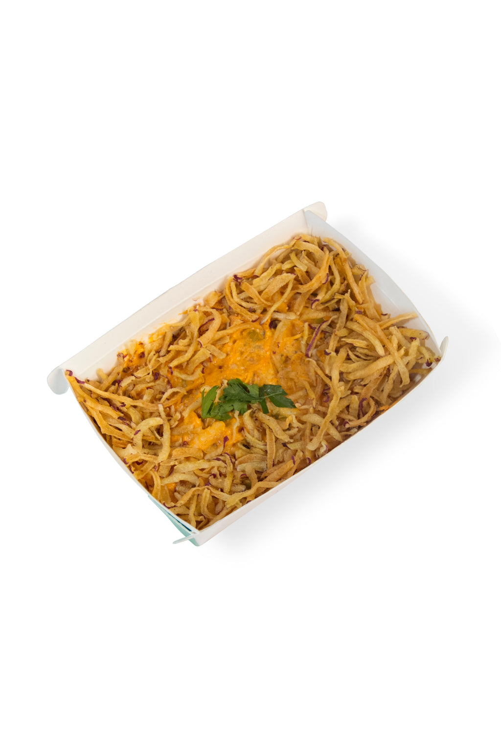 Fricassê de frango cremoso light com azeitona, milho e crispy de batata doce
