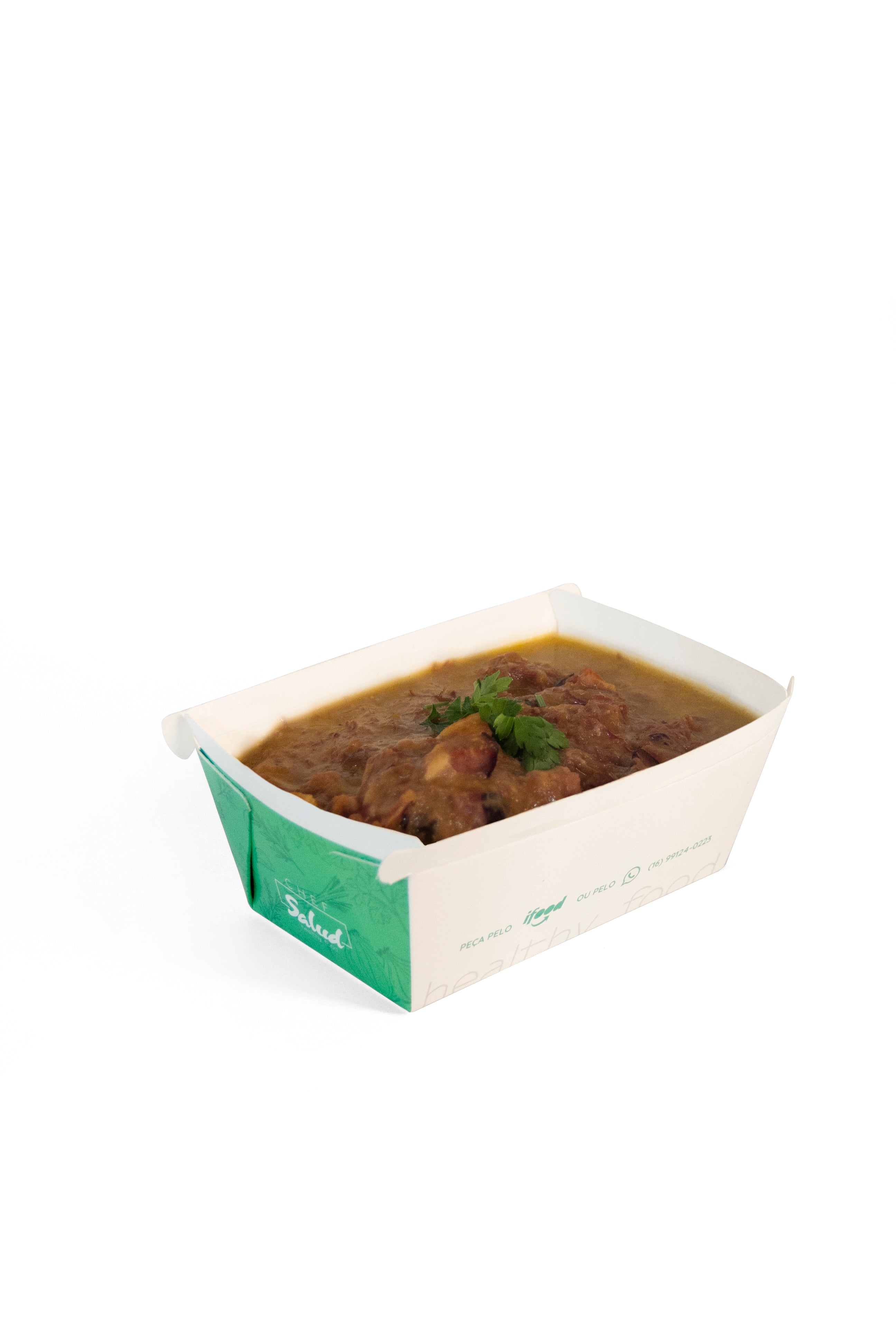Caldo de feij‹o com bacon e carne seca