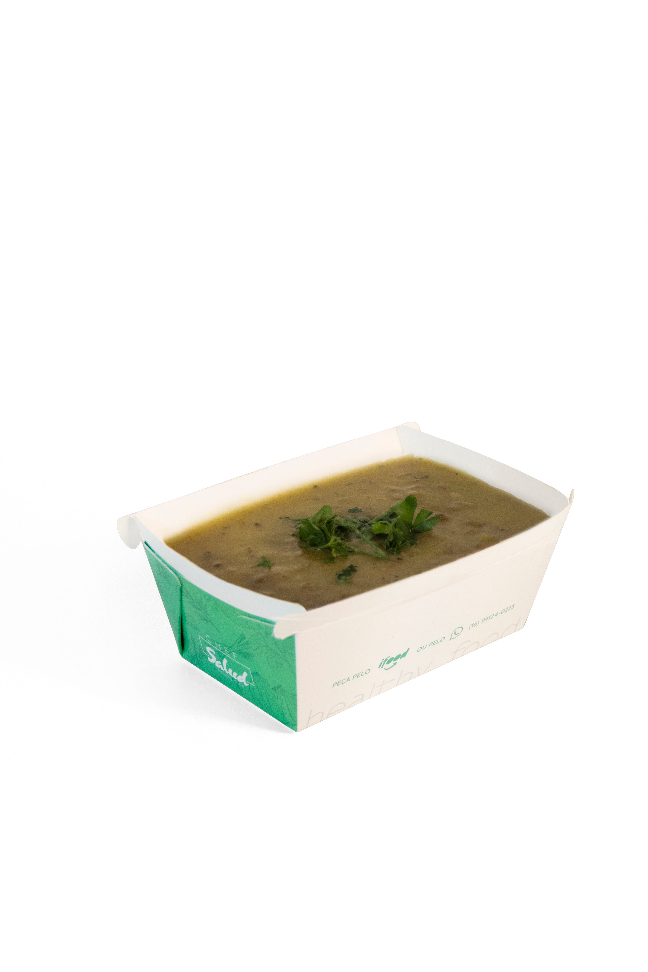 Caldo de mandioquinha salsa com carne