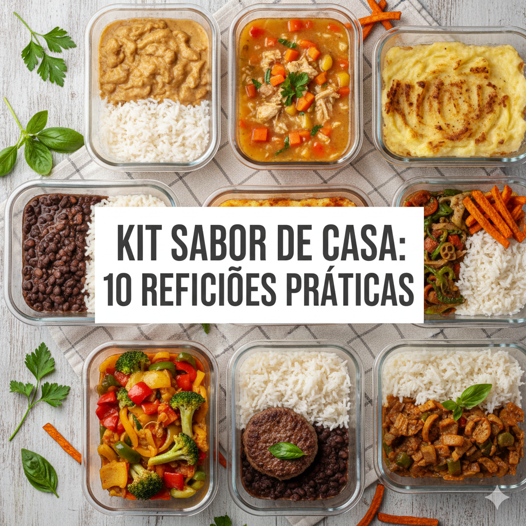 Kit 1 Sabores do Dia a Dia: 10 Marmitas Variadas